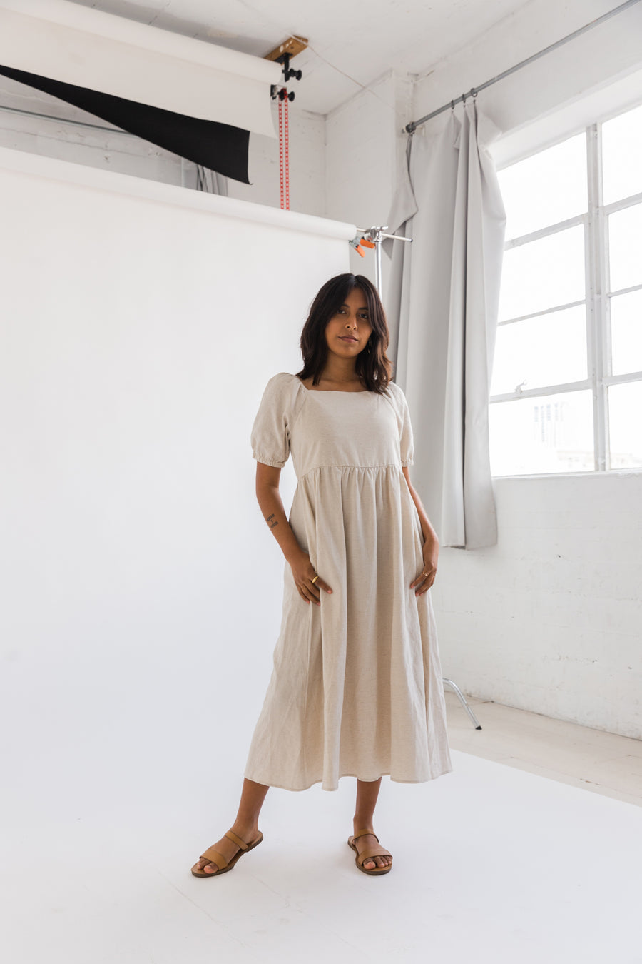 The Luisa Linen-Blend Dress