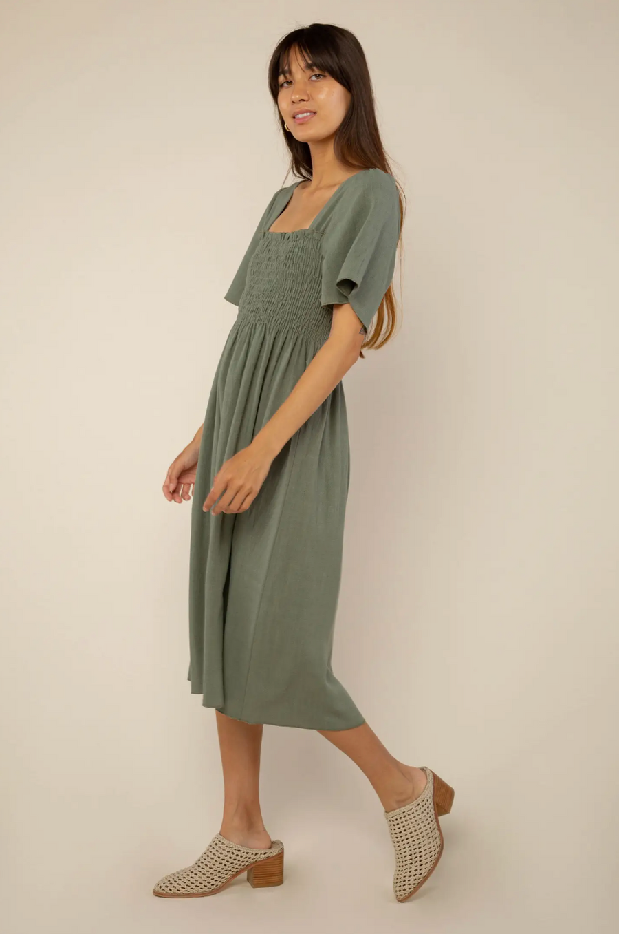 Sonny Linen-Blend Dress